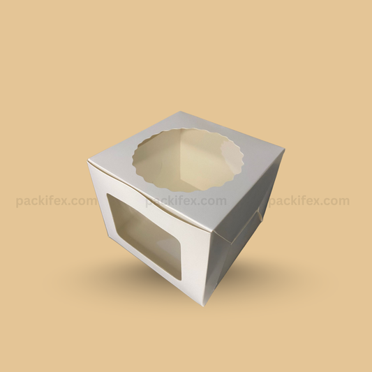 6x6x6 2-Side Window Cake Box (Pack of 10)
