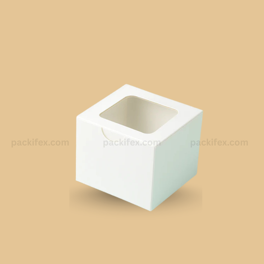 14x14x14 2-Side Window Cake Box (Pack of 10) — Clear Display, Food-Safe Packaging