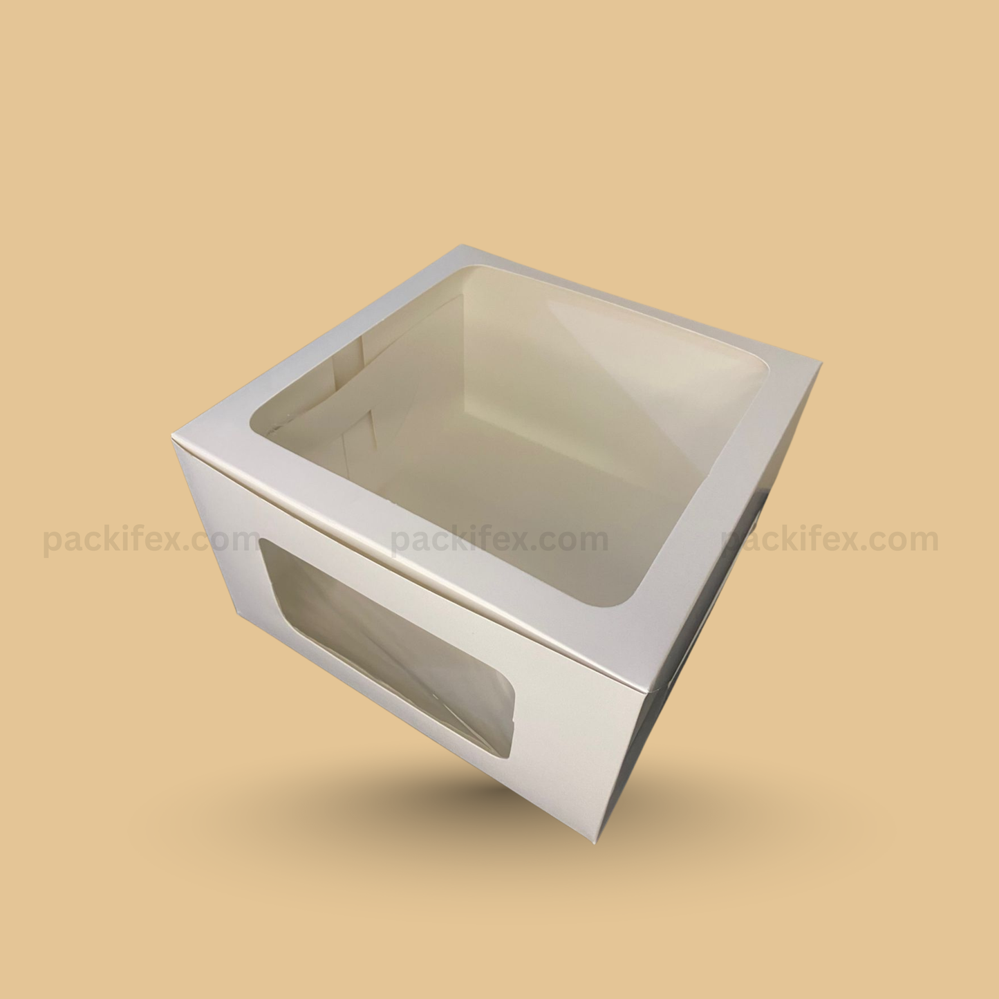 8x8x4 2-Side Window Cake Box (Pack of 10)