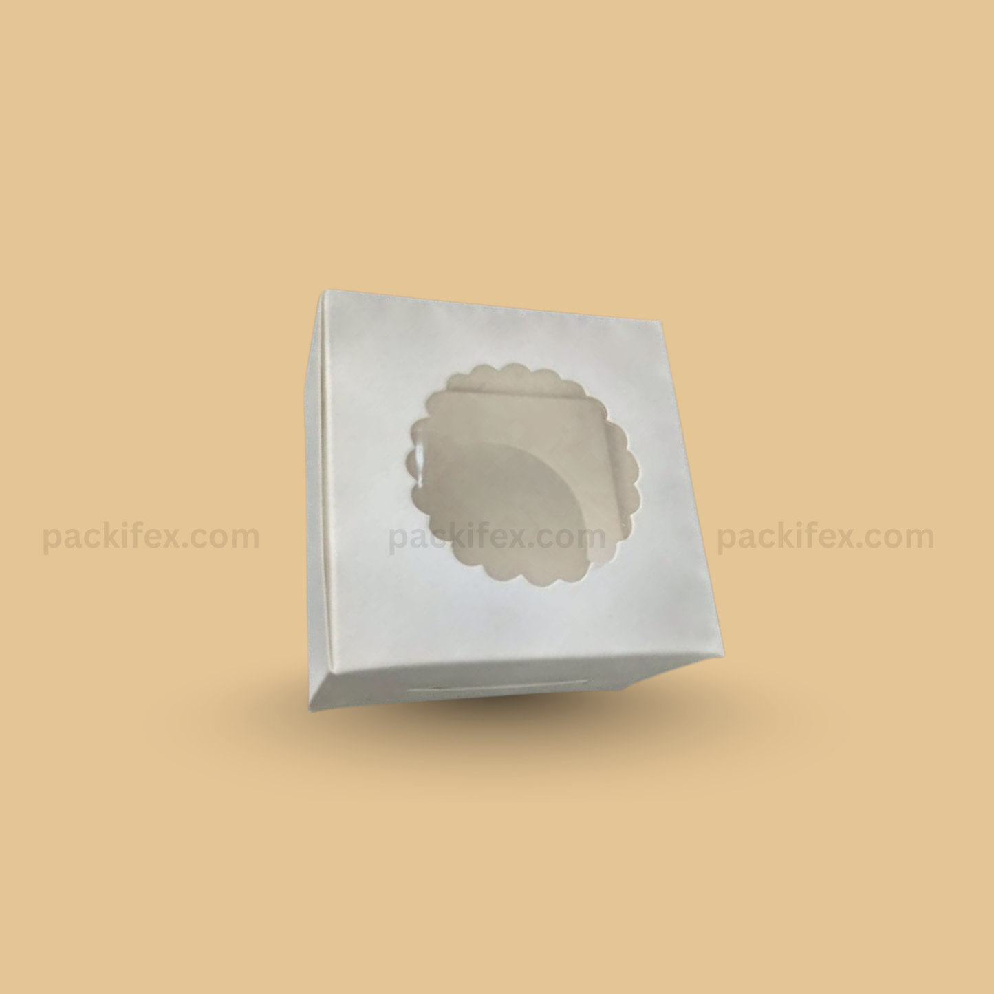 Premium White Cupcake Box – Secure 01 Cavity Packaging