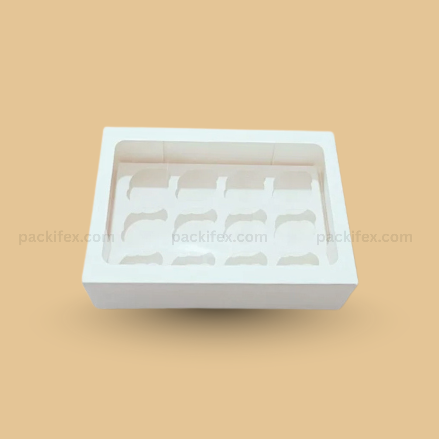 White Cupcake Box – Secure  12 Cavity Packaging