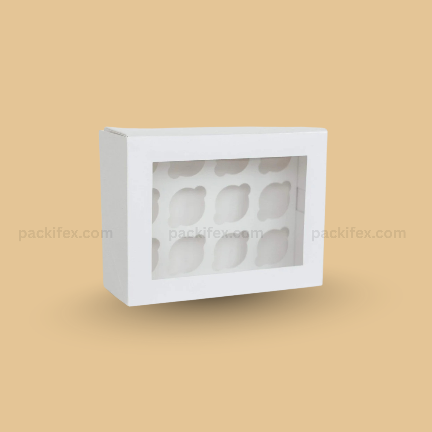 White Cupcake Box – Secure  12 Cavity Packaging