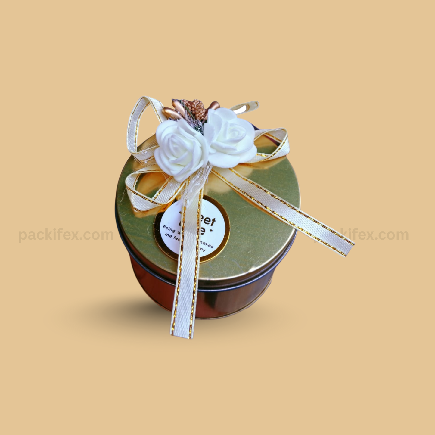 (60pcs) Elegant Tin Nikah Box — “Baat Pakki” Wedding Favor, Nikah Mubarak Gift