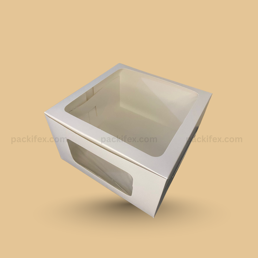 2 Side Window Cake Box | 10x10x6 Window Box