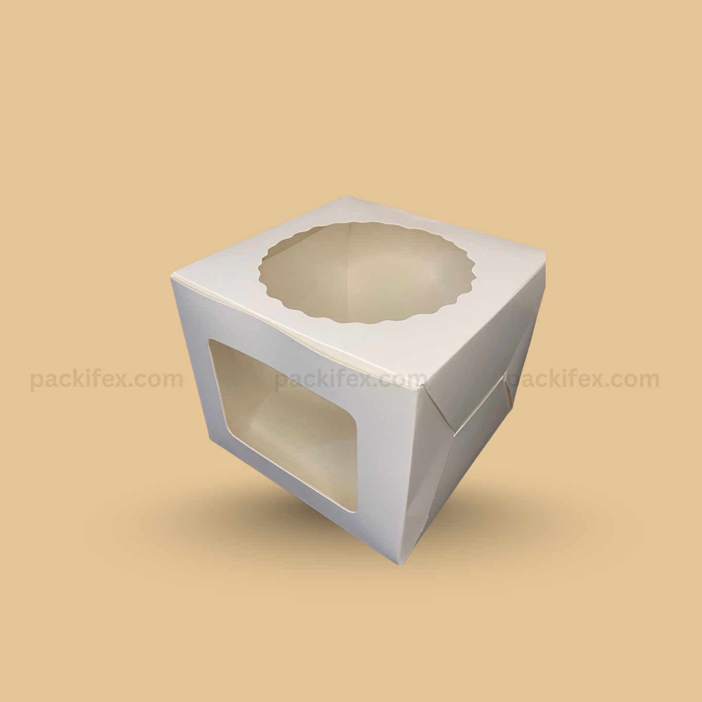 White Window Cake Box 6x6x5 Inches – Food Grade Packaging