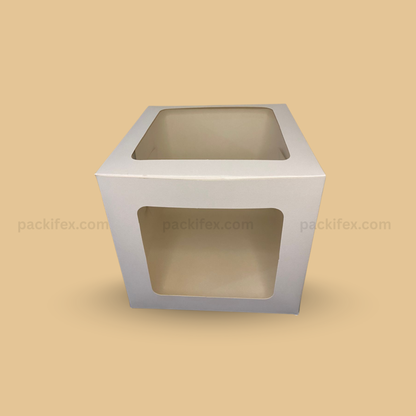 14x14x8 Cake Box with 2 Clear Windows – Pack of 10